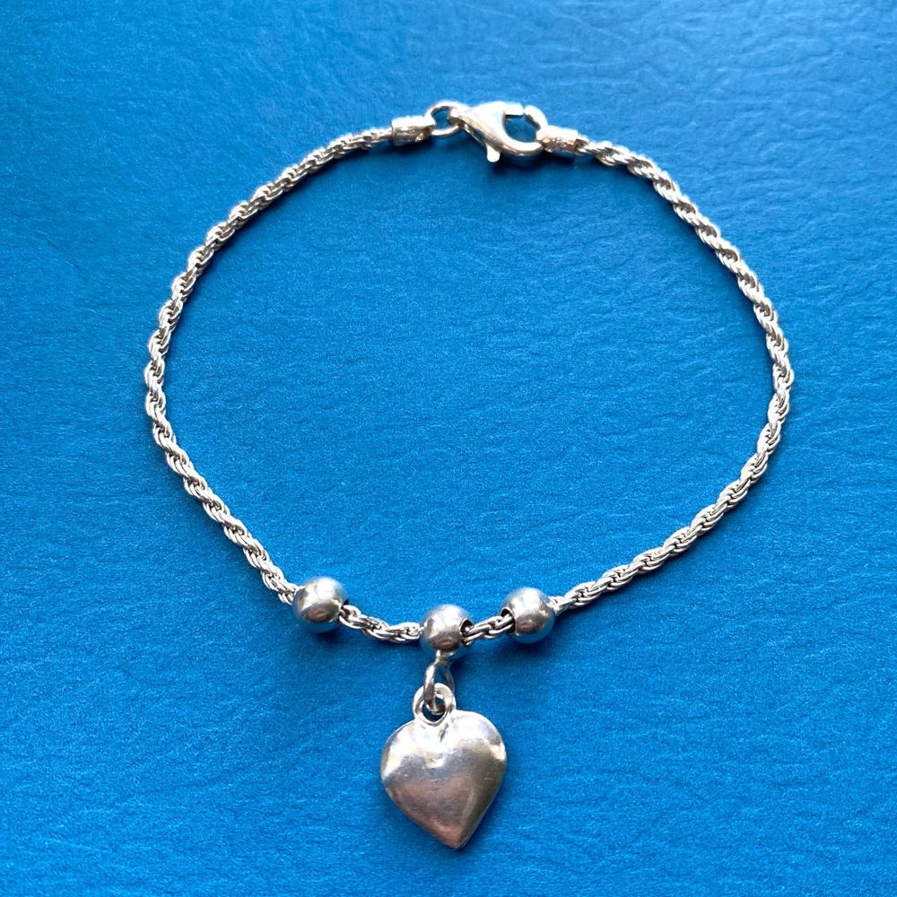 925 Sterling Silver Heart Bracelet